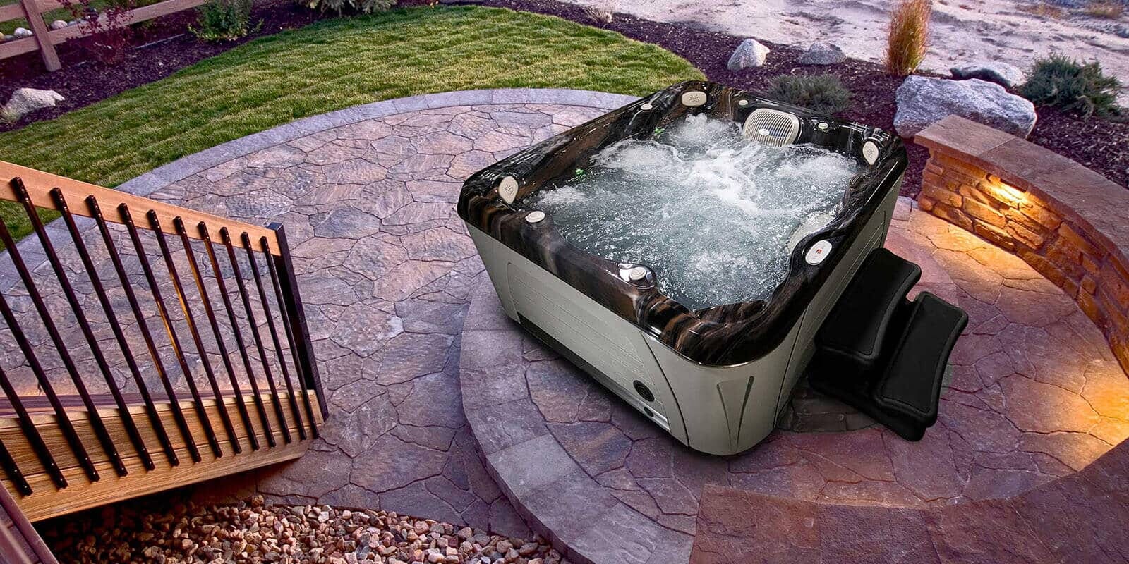 Hydropool Serenity 6800 — 6-7 person luxury hot tub with 4 captain seats