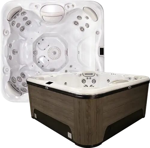 Hydropool Signature 728 Platinum hot tub — 7 open seats for social families