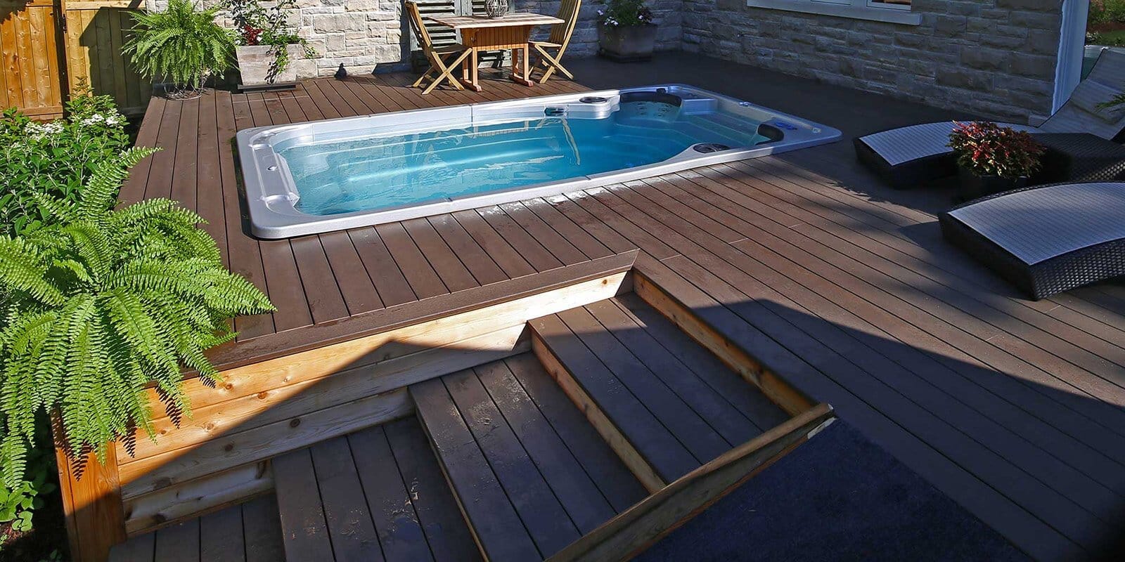 Hydropool AquaSport 14AX — 14ft fitness swim spa with Zone Therapy and 53-inch deep swim tank
