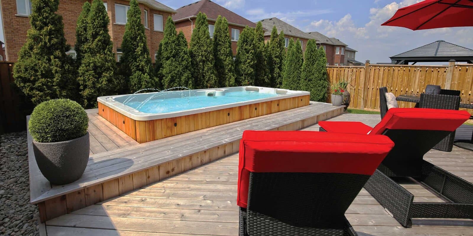 Hydropool AquaSport 17AX — 17ft exercise swim spa with Zone Therapy seating