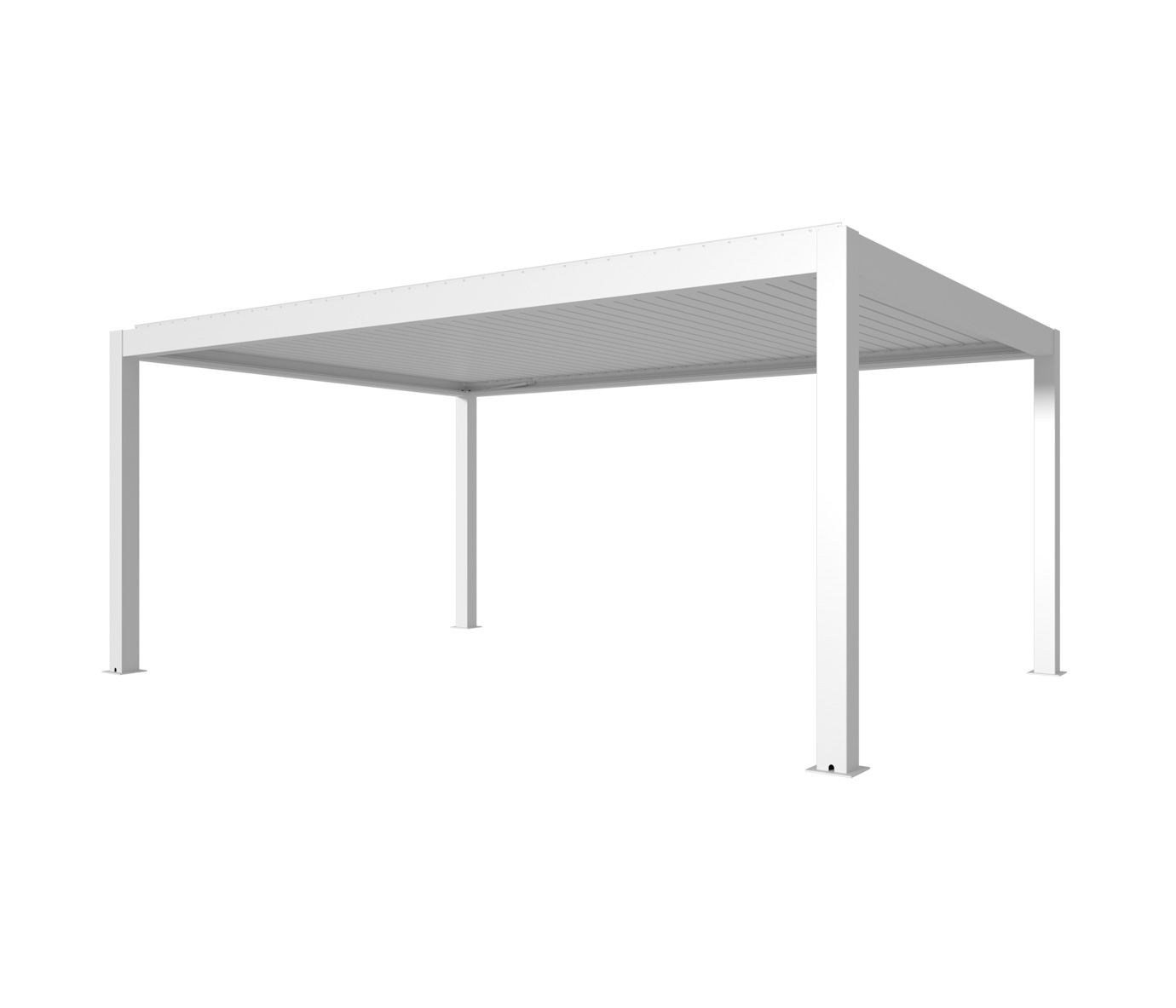 CabanaCoast C 2013 aluminum pergola with louvered roof in white finish