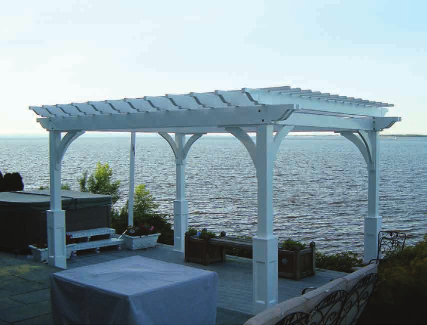 Homestead Cozy Arch pergola with arched top and lattice roof option